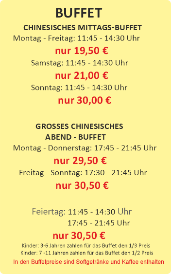 Jiang Nan Buffetpreise